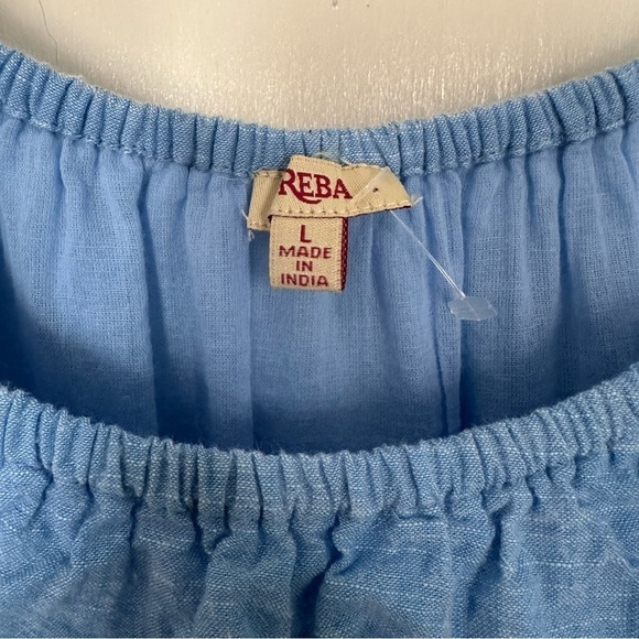 Reba Dress Light Blue Ruffles Pockets Western L - Picture 4 of 10